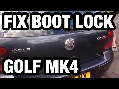 VW Golf MK4 - how to fix tailgate remote lock video