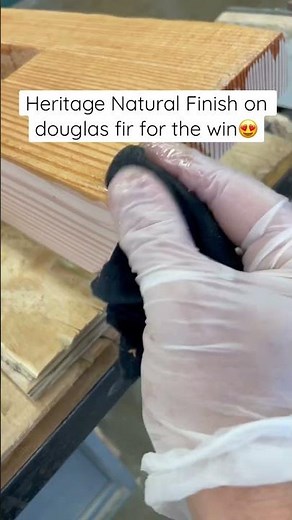 Heritage Natural Finish on doug fir😍 #woodworking #timberframe #carpentry #diy