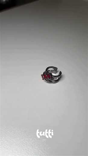 Gothic Ring, Thorn Rose Ring, Witchy Ring, Garnet Ring, Gothic Coffin Ring, Red Gemstone Ring, Nature Inspired Gothic Jewelry - Etsy