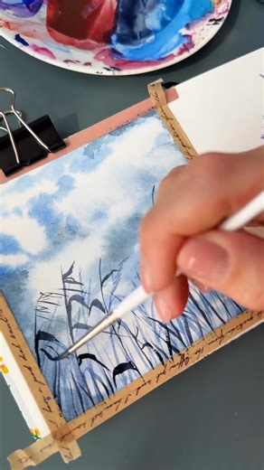 Easy watercolor. I use Art Masking Fluid to protect the paper from watercolor. #watercolor #howtodraw #easywatercolor #diy #aquarelle #watercolorsketch #watercolorsketch #simpleideas #artblog | Perova ksyusha