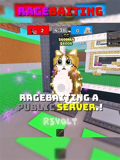 I RAGEBAITED A PUBLIC SERVER WITH OG MEOWL 😈 EVERYONE GOT TRIGGERED! | R3-VOLT #r3volt #roblox