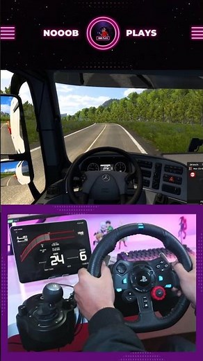 Logitech G29 + Realistic Driving Speedometer 😱 Euro Truck Simulator 2 #ETS2 #shorts