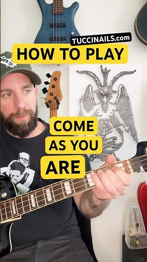 HOW TO PLAY COME AS YOU ARE #nirvana #bass #guitar #tabs #bassplayer #tutorial #howto #music #fyp