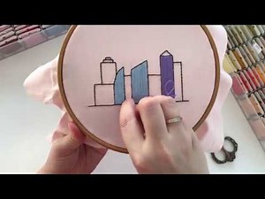 Satin and split stitch. How to embroider long satin stitch. Hand embroidery stitch tutorial.