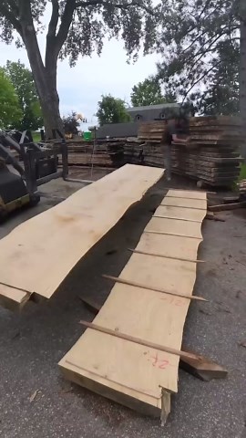 Stacking Ash Slabs #woodworking #sawmill #urbanlumber