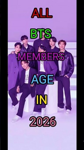 all bts members age in 2026 💜💜