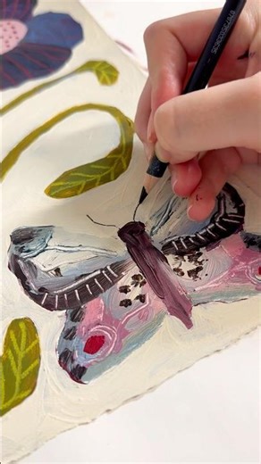 Mixed media painting from start to finish ✨ #art #painting #drawing #paintingprocess