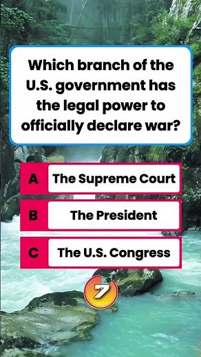 Only 1% Know 🤯 Which Branch of the U.S. Government Can Officially Declare War? | U.S. Quiz #USAQuiz