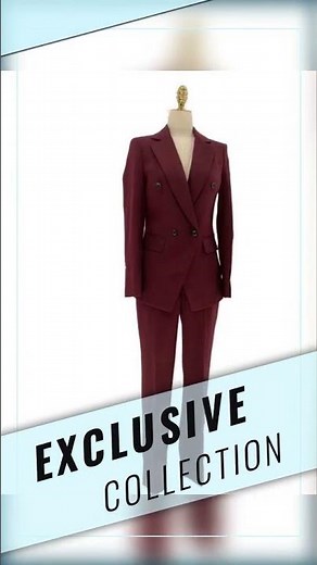 Burgundy Women Pant Suit- Formal Business Trouser Suit