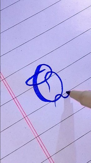 How to use cut marker calligraphy latter Q #handwriting