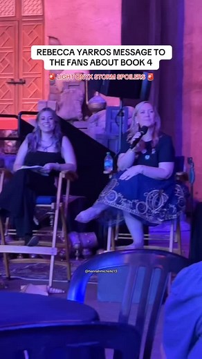 530K views · 23K reactions | PART 3: Rebecca Yarros Disney night Q&A on 10/25! Follow for more romantasy content, (30+) more clips to come!  • • • #rebeccayarros #onyxstorm #fourthwing #ironflame #fourthwingbook #fourthwingrebeccayarros #violetsorrengail #xadenriorson #romantasy #romantasybookstagram | Dear Fantasy Reader Podcast | Facebook