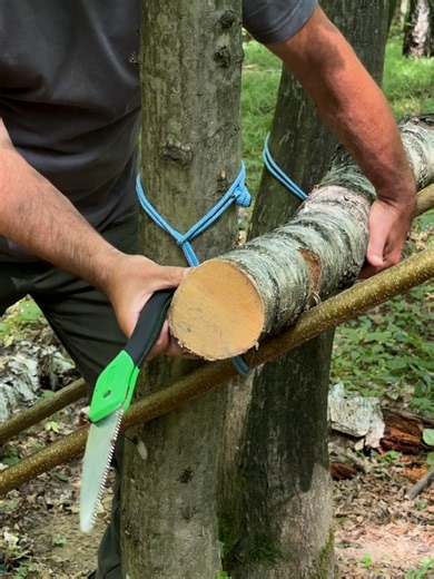 Smart Firewood Cutting and Splitting Technique for the Wild