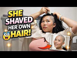 Brave Girl Shaves Her Own Hair 😍 Unforgettable Transformation!