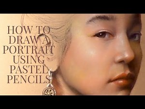 How to draw a portrait using pastel pencils