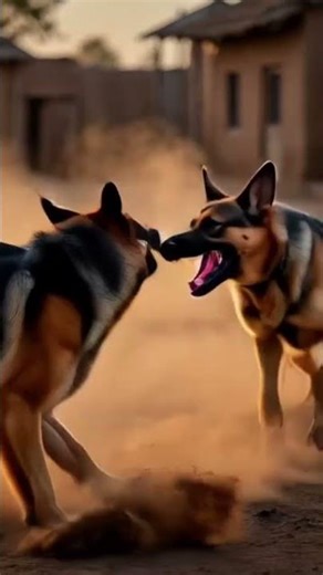 German Shepherd Dog Fight in Village | Intense Action Scene 4K