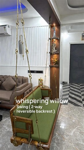 Jhula ( swing ) wooden reversible — Whispering willow. #jhula #swing #oonjal #palanaa