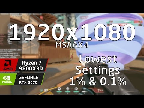 Ryzen 7 9800X3D OC & RTX 5070 OC | Valorant TeamDM | Lowest settings | 1920x1080 MSAAX4
