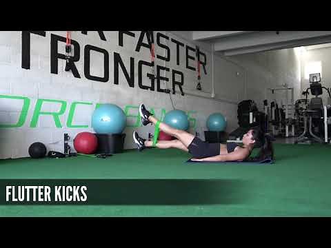 Flutter Kicks w/ Mini Loop Resistance Band (Workout Demonstration Video)