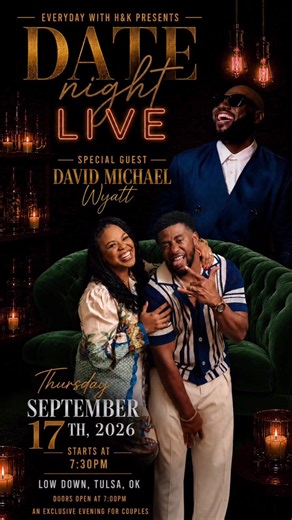 OKLAHOMA!! I’M COMING YOUR WAY!! 👀🎶 September 17th. Good music. Good people. Good vibes. And they got CHILD CARE… so some of y’all just ran outta excuses. 😂 Oh yeah… I’m taking song requests too. 👀🎶 What we singing that night?! See y’all Sept. 17th. 🤎 🎟️ Get ya tickets: @everydaywithhk Know somebody that need to be there? Tag ’em! #tulsa #datenight #oklahoma