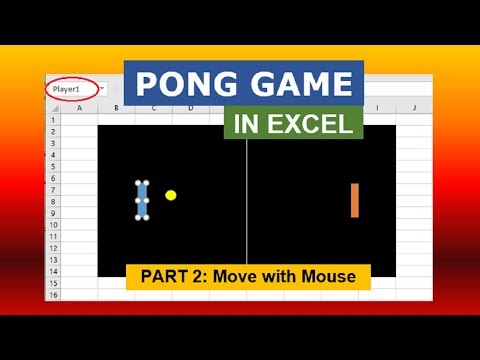 Pong game in Excel Part 2/2: Move with Mouse