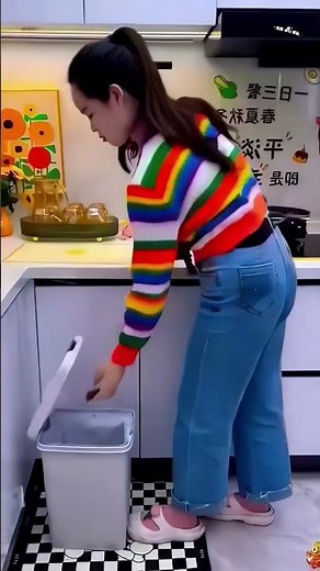 Hands-Free Trash Can! 🦶 20L Pedal Bin for Kitchen & Bath #HomeHacks #Cleaning #Organization