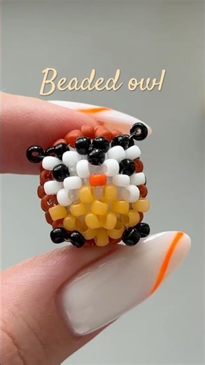 Mini Beaded Owl 🦉 | Amigurumi Beadwork