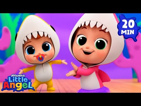 Baby Shark Song Play 🦈 Baby John & School Friends | Little Angel Kids Songs & Nursery Rhymes