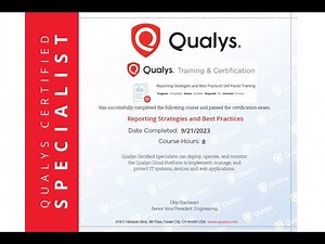 Qualys RSBP Exam 2.2 Live Question & Answers | Passed | Reporting Strategies and Best Practices.