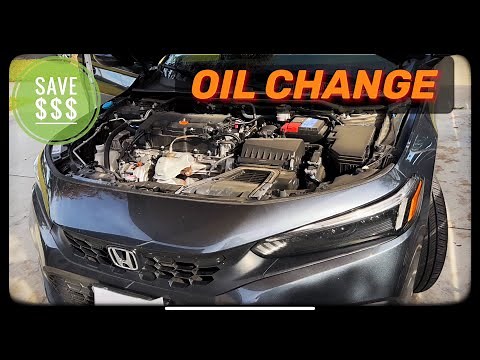 Honda Civic How To Change Engine Oil 2022, 2023 2024+