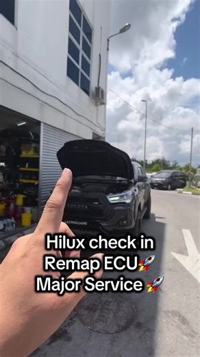 Hilux Check in for Major Service Remap ECU for daily drive fun, increase torque, horsepower, pedal response, Save fuel for long distance. And Ada asapppp 💨. Popopopoppp @UltraCare Car Services #fyp