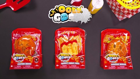 Ooey Gooey Gooey Grill Chicken BBGoo Set with Toppings, Super Soft and Squishy Play Food, Fidget and Sensory Toy for Kids, Girls, Boys, Ages 3 and Up by Just Play, Kids Toys for Ages 3 Up by Just Play