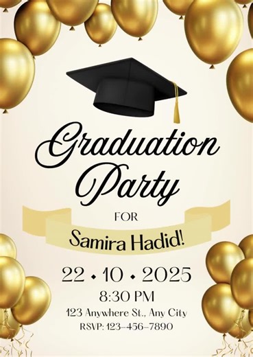 Editable Beach Pool Graduation Party Invitations - Class of 2025 (digital Download) - Etsy