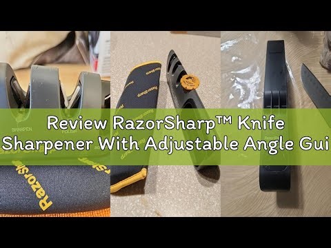Review RazorSharp™ Knife Sharpener With Adjustable Angle Guide — Diamond-Coated Ceramic Sharpening S