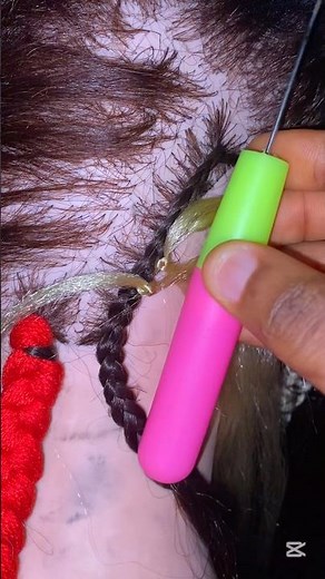 Invisible crochet hair tutorial #tutobraids #braids #hairstyles