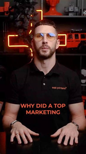 Top marketing expert rejected EVERY vinyl wrap offer ❌ Why did he choose wall printing instead? Because he knows one thing: brand image is NOT the place for