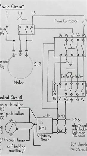 star delta controls dia gram plz subscribe 🙏 #electrictutorials #electrical