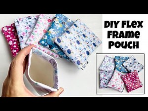 DIY Flex Frame Pouch made with vinyl, cork or leather (no lining)