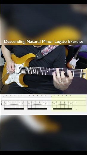 Descending Natural Minor Legato Exercise