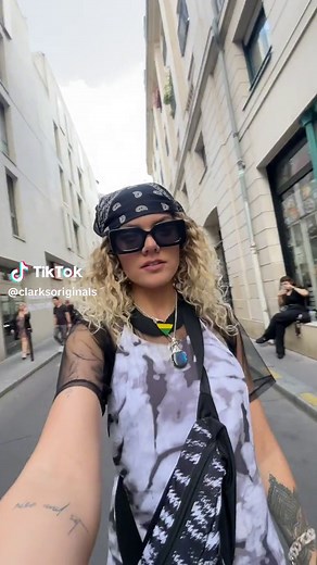 Becca D Wears the Wallabee Cup Boot in Black Nubuck