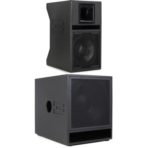 BASSBOSS SV9-MK3 1,200-watt Single 9-inch Powered Speaker with BB15-MK3 2,500-watt Single 15-inch Powered Subwoofer