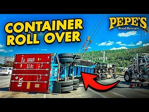 EXTREME TRAFFIC DISASTERS Car Carrier Burning and Container Rollover Blocking Lanes