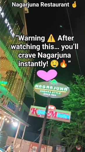 “One visit to Nagarjuna = Unlimited cravings! 🤤🔥”Nagarjuna Restaurant 🤞😋