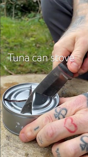 Survival skills: Tuna can stove. GIVE it a try ! #survival #tutorial #outdoors