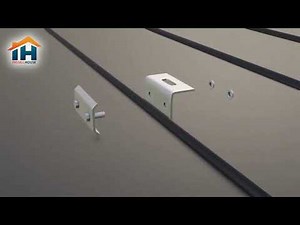 Suport metalic pentru panouri fotovoltaice, pe acoperis cu tigla metalica sau tabla faltuita