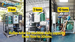 Koller tube ice machine making sanitary and pure tube ice, absolutely safe to eat. Koller tube ice machine daily capacity from 1ton to 30tons, and the tube ice size can be customized. #icemachinemanufacturer #icemachinesupplier #chineseicemachine #kollericemachine | Koller Ice Machine