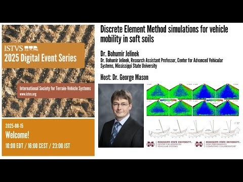 Discrete Element Method for mobility in soft soils| Dr.Bohumir Jelinek| Mississippi State University