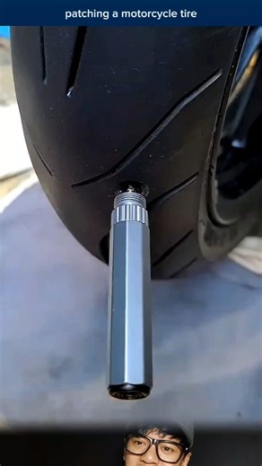 patching a motorcycle tire