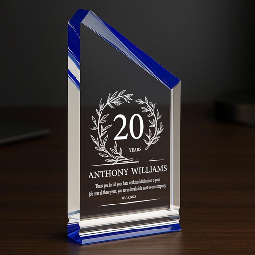 Personalized Acrylic Award, Employee Retirement Gift, Appreciation Plaque - Etsy