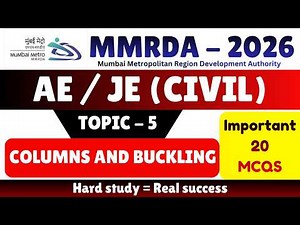 Columns and Buckling MCQS | MMRDA JE Civil pdf Notes 2026 | MMRDA JE Civil Notes 2026 | MMRDA PYQ