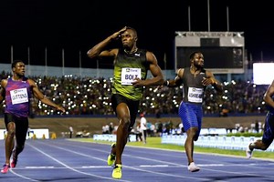 Usain Bolt remporte la dernière course (100m) en Jamaïque de sa carrière